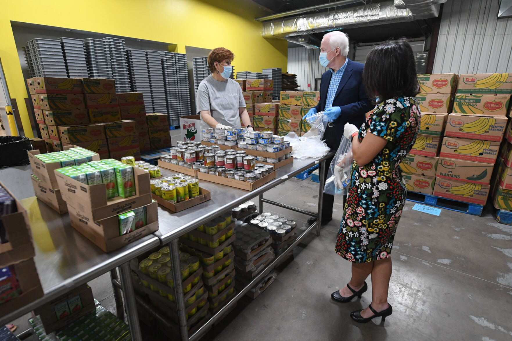 Sen. John Cornyn at BV Food Bank